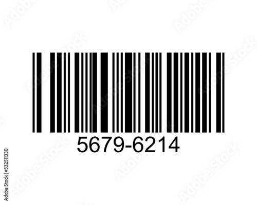 Vector illustration black barcode.
