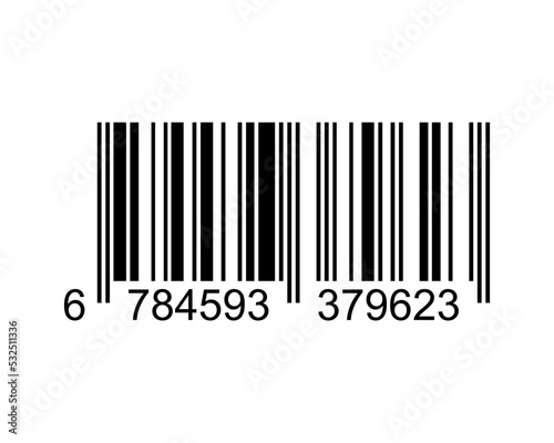 Vector illustration black barcode.
