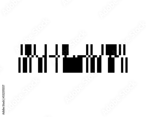 Vector illustration black barcode. 