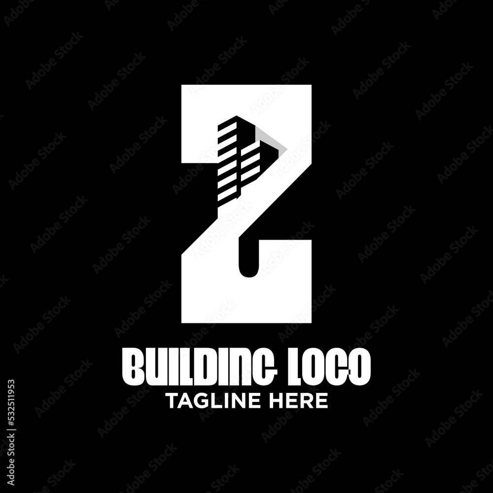 Letter Z Building Logo Design Template Inspiration, Vector Illustration.