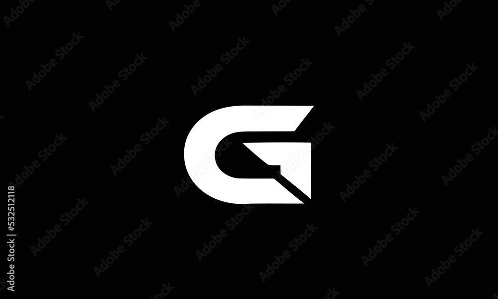 Alphabet letters Initials Monogram logo CG, G