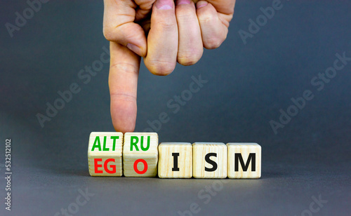 Tableau sur toile Altruism or egoism symbol