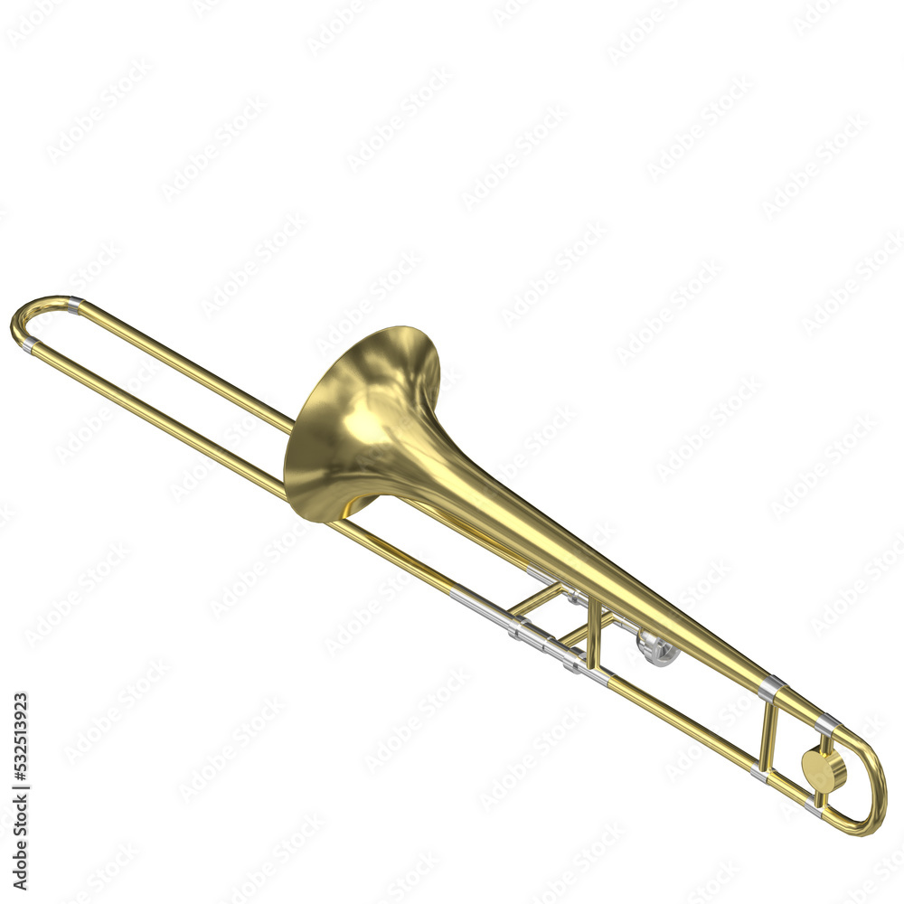 Obraz premium 3d rendering illustration of a trombone