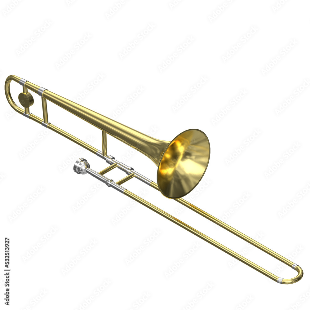 Obraz premium 3d rendering illustration of a trombone