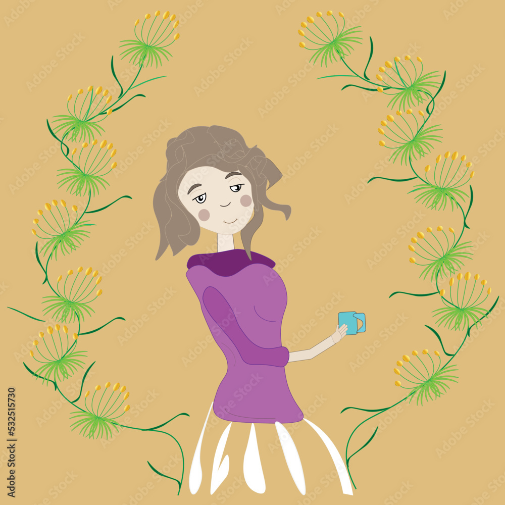 Line art banner on light background. Vector illustration design. Vector