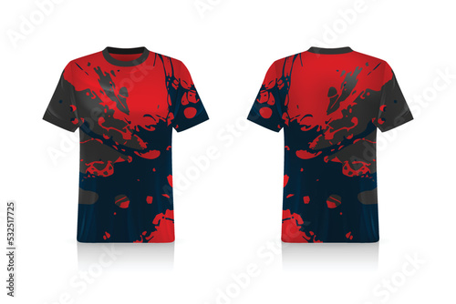 Specification Soccer Sport mockup , Esports Gaming T Shirt Jersey template. mock up uniform . Vector Illustration design