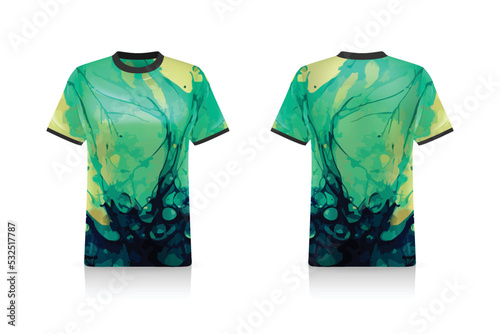 Specification Soccer Sport mockup , Esports Gaming T Shirt Jersey template. mock up uniform . Vector Illustration design