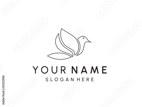 Bird Logo abstract design vector template. Flying birds logotype concept icon.