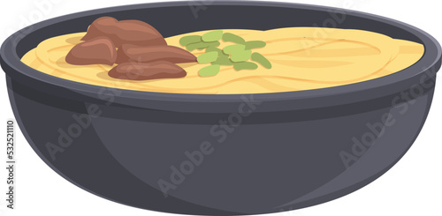 Ramen food icon cartoon vector. Asian soup. Tempura rice