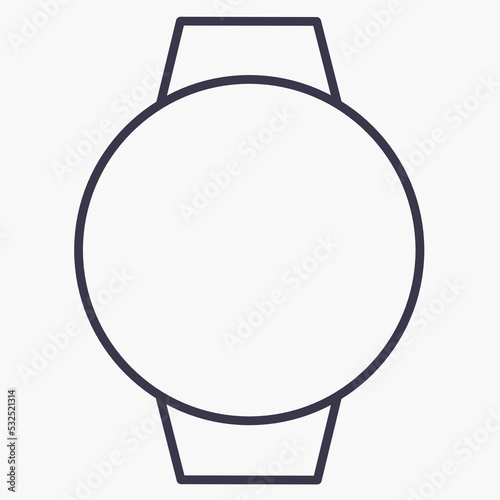 Blank Smartwatch symbol with white background