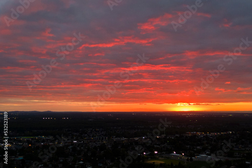 Spectacular sunset in Quebec  Canada