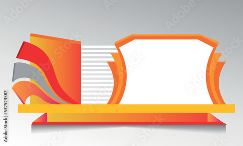 exhibition stand gate entrance vector with for mock up event display, arch design Stock Vector