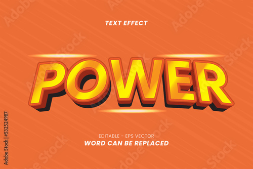 Editable Text Effects - Modern Themed Orange Background with Power Words