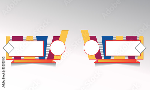 exhibition stand gate entrance vector with for mock up event display, arch design Stock Vector