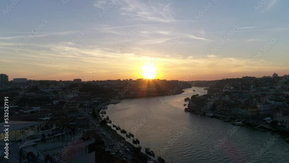 Travel Destination at Sunset. Porto, Portugal Travel Destination at Sunset. Porto, Portugal