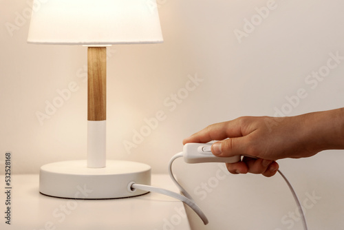 Photos Turn off Lamp indoor, Saving Energy concept
