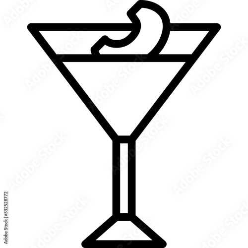 Appletini Cocktail icon, Alcoholic mixed drink vector
