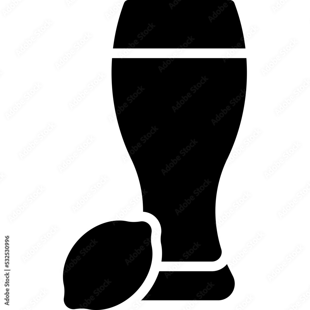 Shandy Cocktail icon, Alcoholic mixed drink vector Shandy Cocktail icon, Alcoholic mixed drink vector