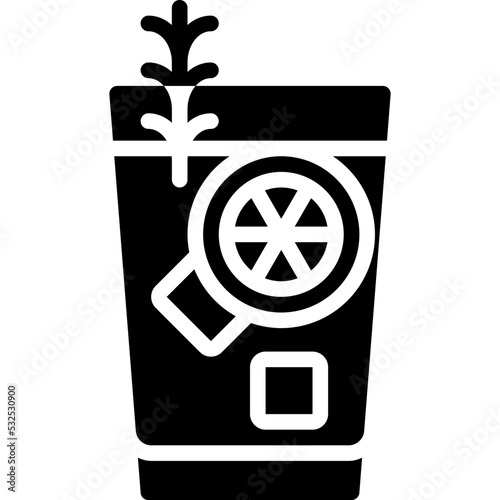 Gin and tonic Tonic Cocktail icon, Alcoholic mixed drink vector