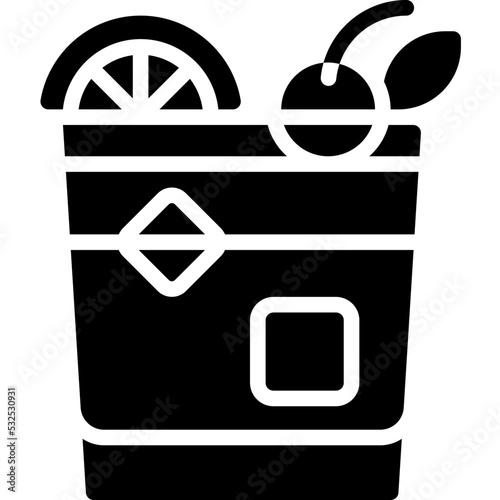 Mai Tai Cocktail icon, Alcoholic mixed drink vector