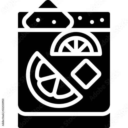 Paloma Cocktail icon, Alcoholic mixed drink vector