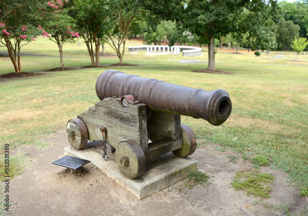 18th century Brickell Cannon, Greenville, North Carolina, United States