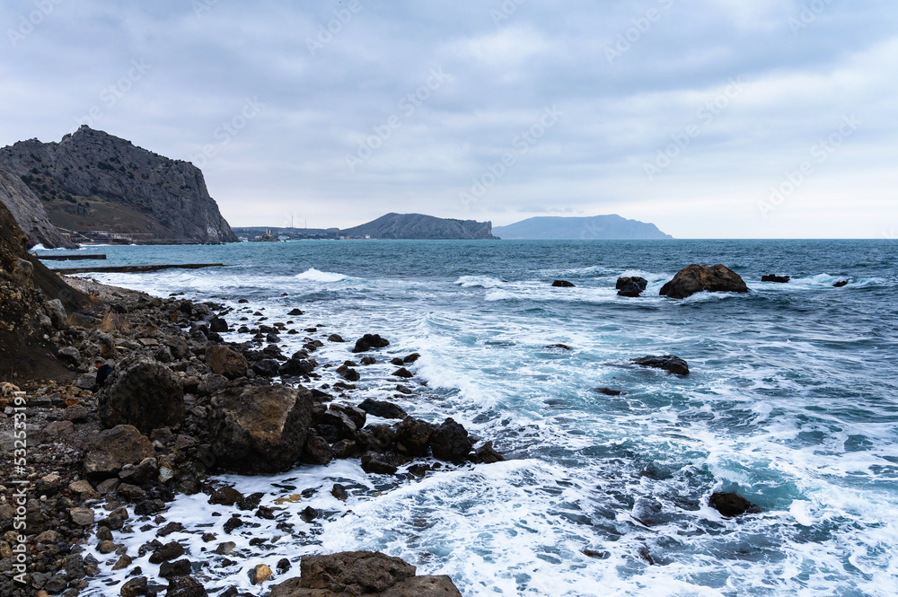 Obraz premium Storm at the seaside