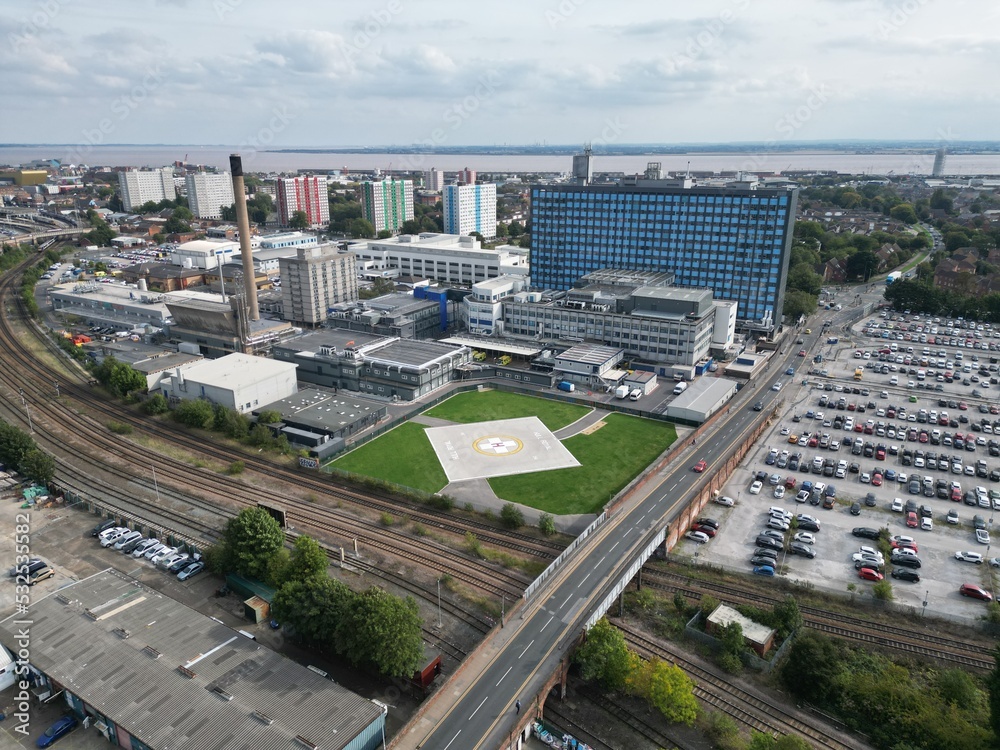 aerial view of Hull Royal infirmary, Hull University Teaching Hospitals