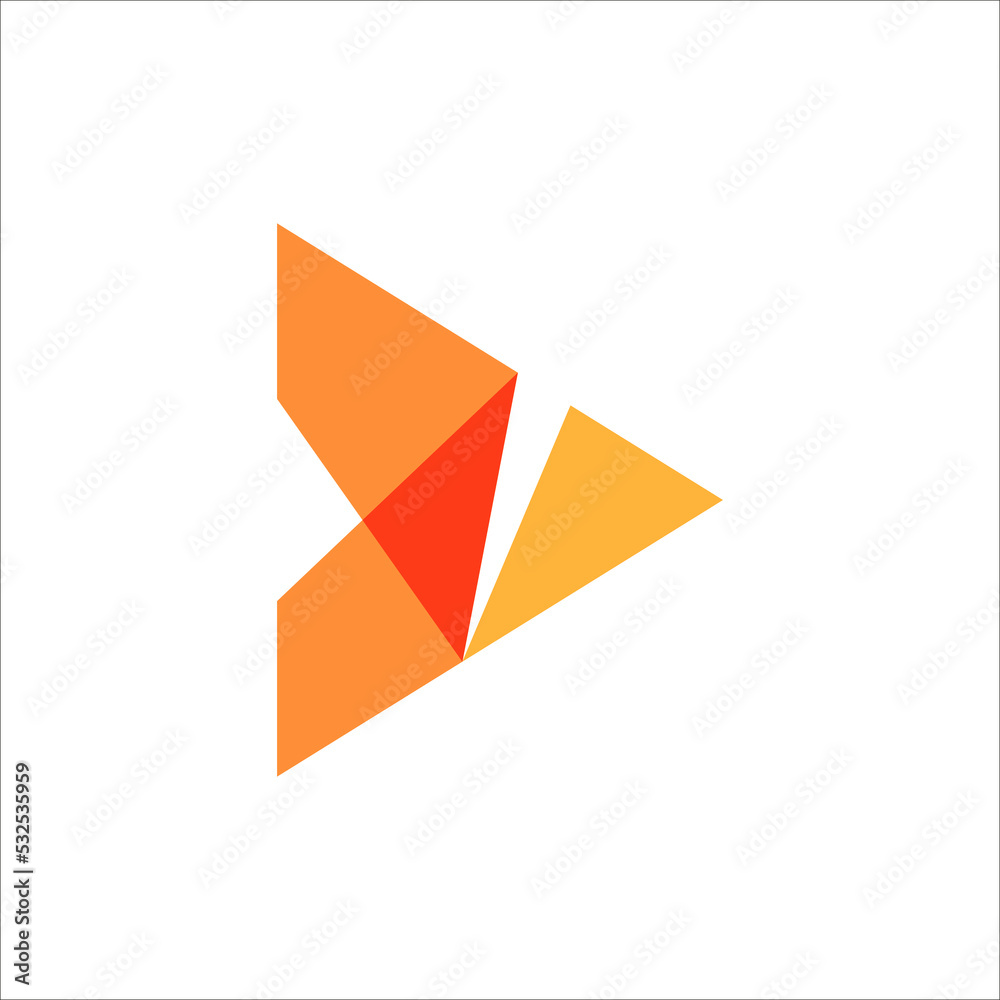 play button paper plane overlay colors logo play button paper plane overlay colors logo