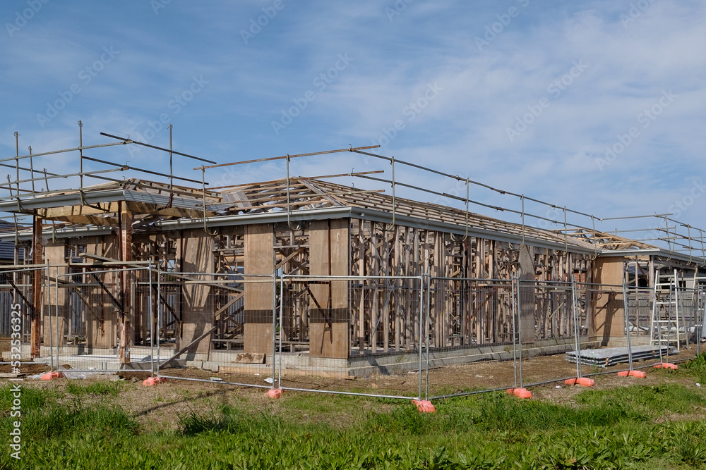 Large home during construction Large home during construction
