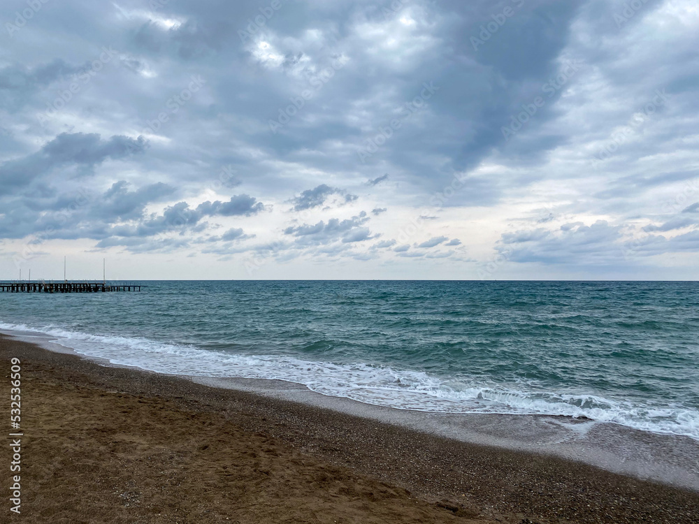 Cloudy sky over mediterranean sea