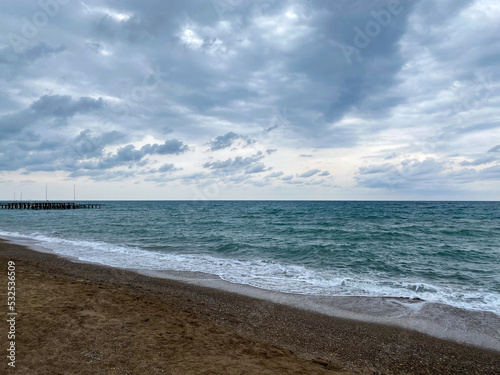 Cloudy sky over mediterranean sea