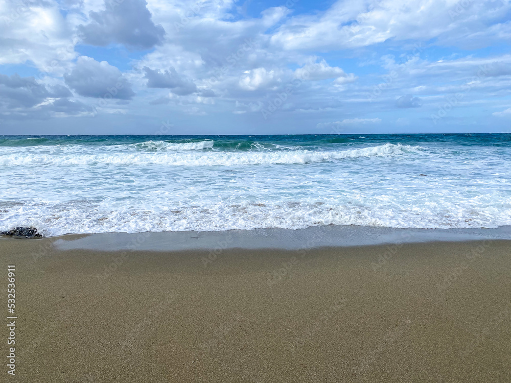 Sandy beach of the Aegean Sea