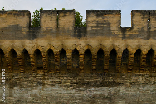 Mury obronne starożytnego miasta. Stolica papiestwa, Avignon.