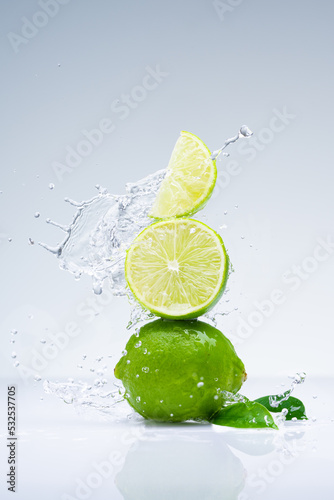 Llime and water