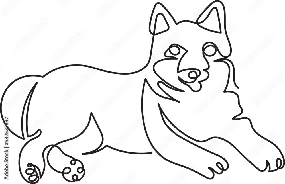 shiba inu dog breeds pet minimal outline art shiba inu dog breeds pet minimal outline art