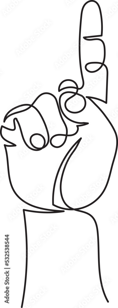Number one hand gesture minimal line art Number one hand gesture minimal line art