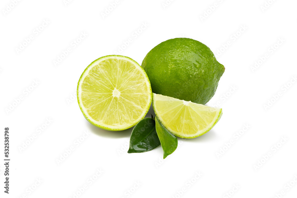 Fresh lime on white background Fresh lime on white background