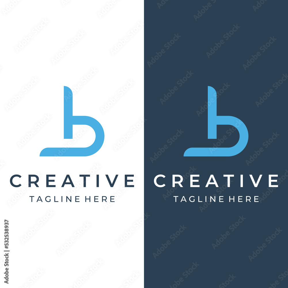 Unique and simple simple geometry initial letter B element logo template.Logo for business, company and business cards. Unique and simple simple geometry initial letter B element logo template.Logo for business, company and business cards.
