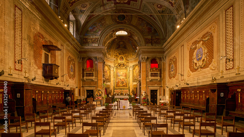 Oratorio di San Francesco Saverio (oratorio del Caravita) baroque styled church in the Pigna district of Rome, Italy photo