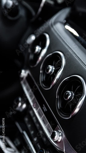Interior and air vents in a modern car.
