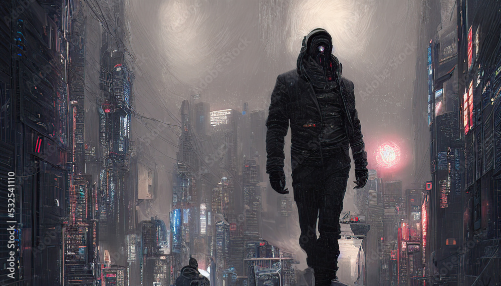 Obraz premium Sci fi city