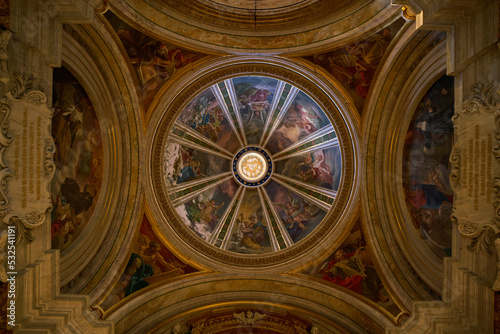 The ceiling of the Ludovisi chapel in S. Ignazio di Loyola church, Rome photo