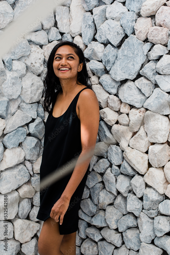 Female in black dress