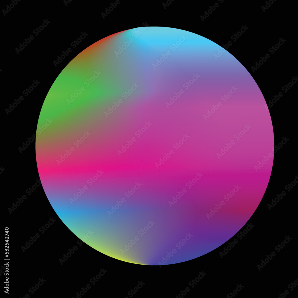 Vector Illustration . Colorful circle .Liquid gradient  Logo . Design element . Abstract Geometric shape .
