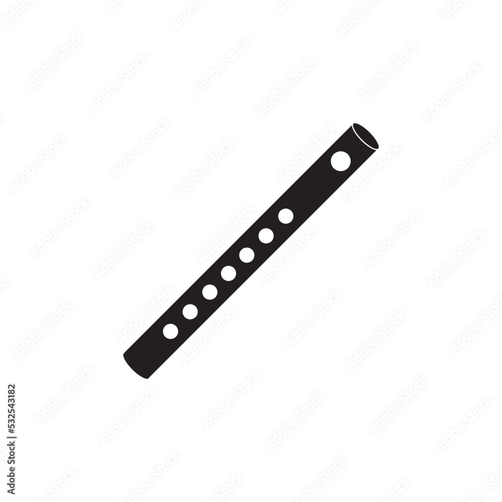 flute icon logo vector design template flute icon logo vector design template