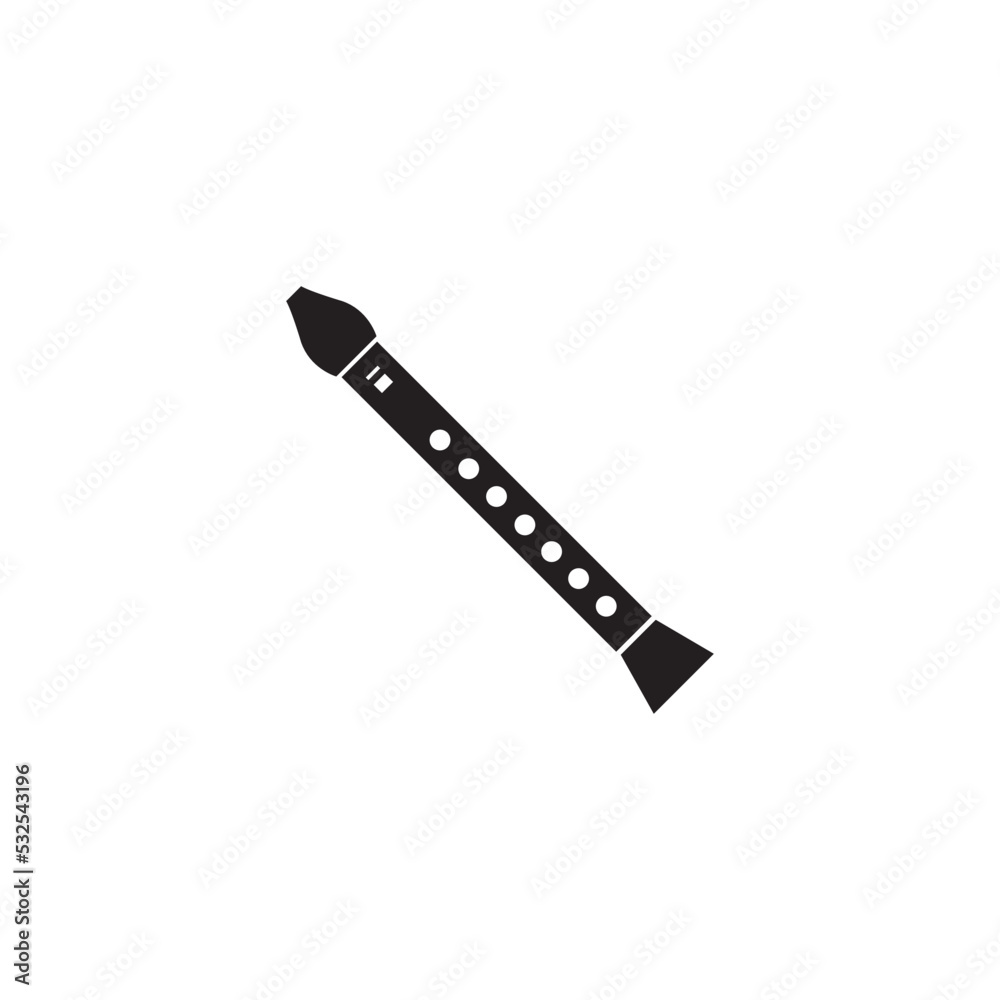 flute icon logo vector design template flute icon logo vector design template