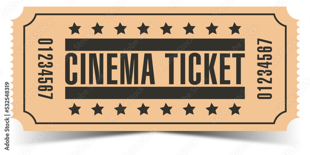 Vecteur Stock Cinema ticket. Movie ticket | Adobe Stock
