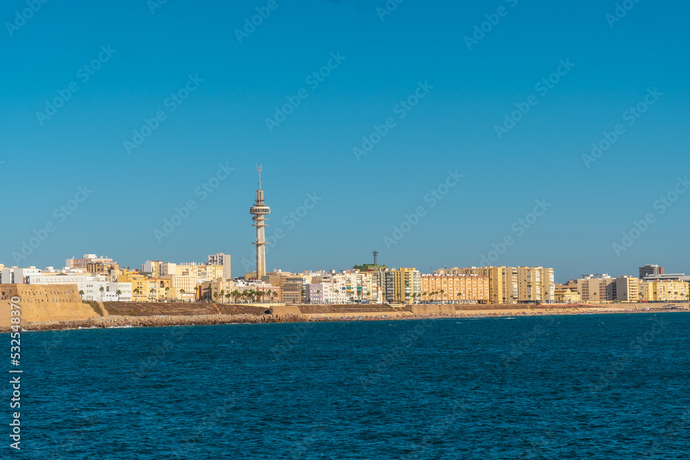 View of the coast of the city of Cadiz. Andalusia