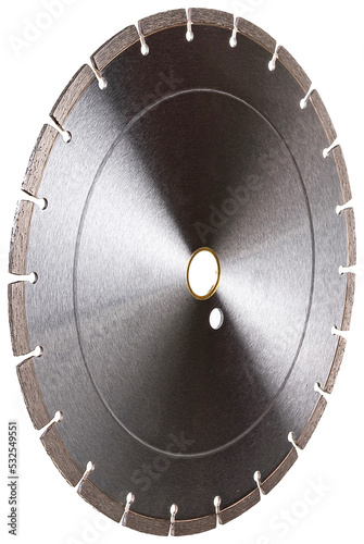 saw blade multicolored on a white background